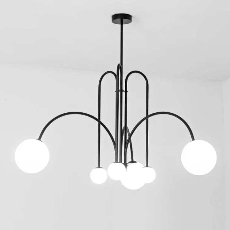 Suspension LED métal 6 ampoules