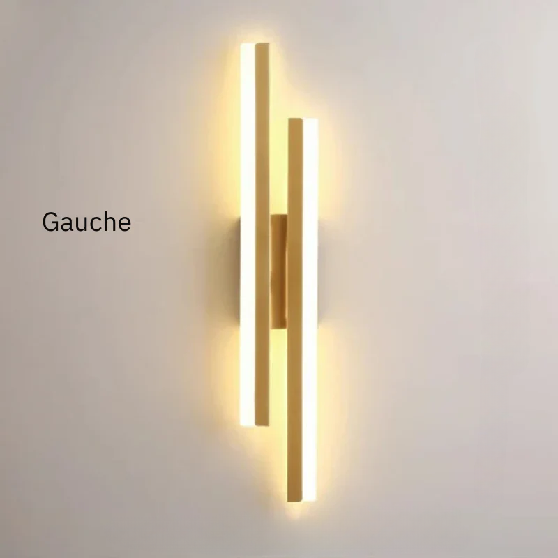 Applique murale LED design doré