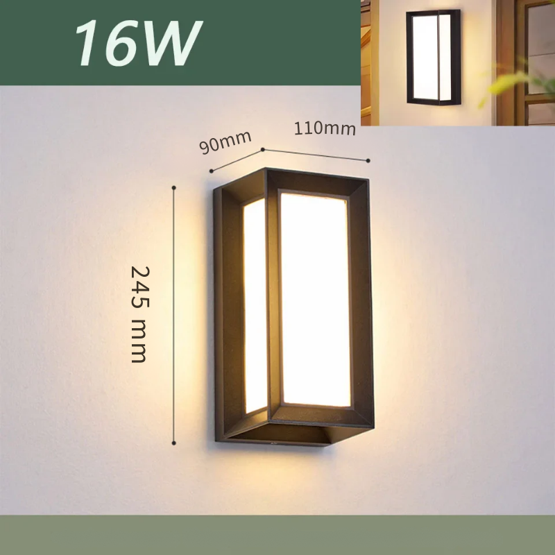 Applique LED murale extérieure modèle 16w