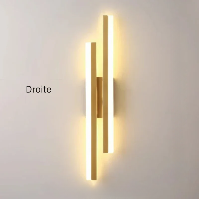 Applique murale LED design doré