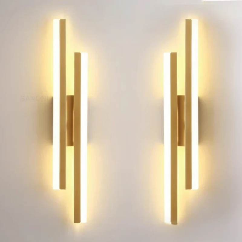 Applique murale LED design doré
