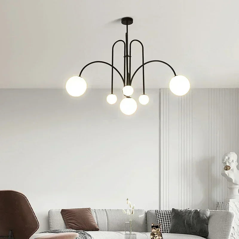 Suspension LED métal 6 ampoules
