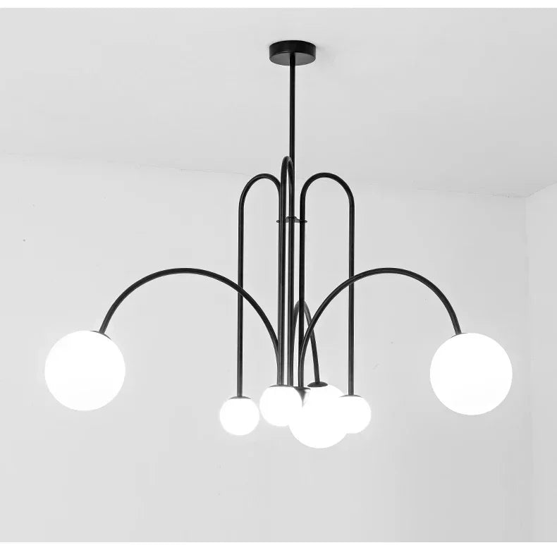 Suspension LED métal 6 ampoules