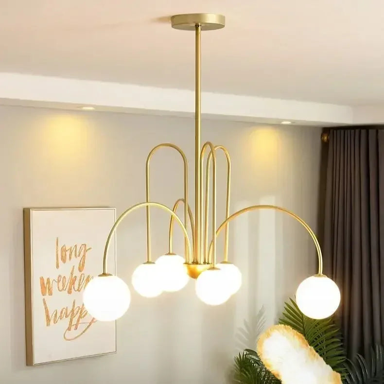 Suspension LED métal 6 ampoules