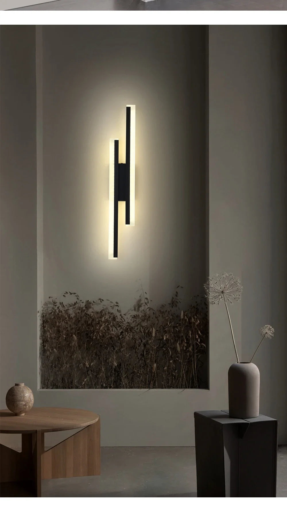 Applique murale LED design noir