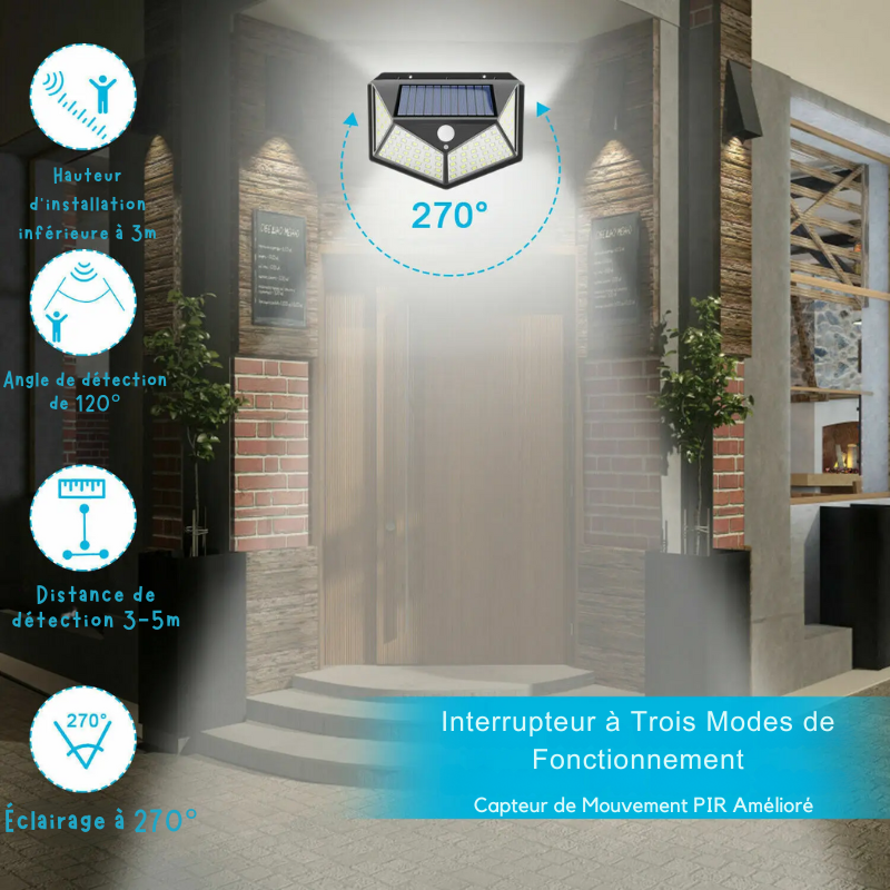 Applique solaire LED moderne étanche
