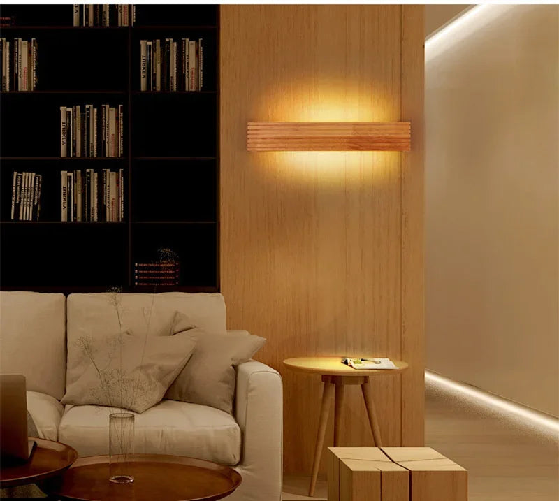 Applique murale bois nordique LED