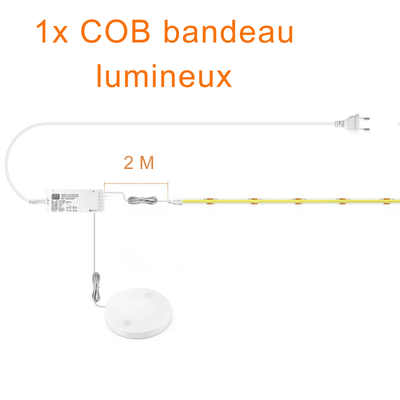 Bandeaux lumineuse LED bibliothèque, armoire, placard