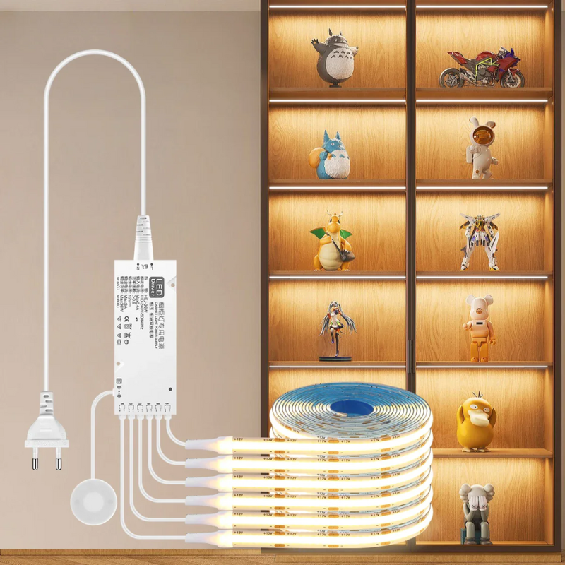 Bandeaux lumineuse LED bibliothèque, armoire, placard