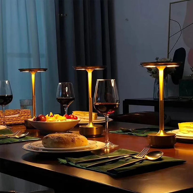 Rechargeable Wireless Table Lamp for Bedroom, Rechargeable, Touch Lamp, Camping Candle, Creative, USB-C, Desk Lamp