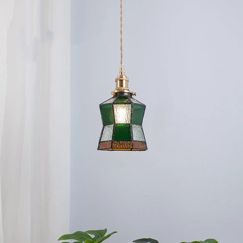 Suspension vintage en treillis nordique