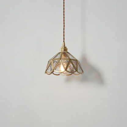 Suspension rétro scandinave en treillis métallique