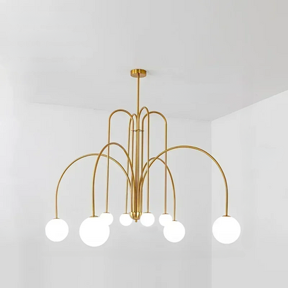 Suspension LED métal 8 ampoules