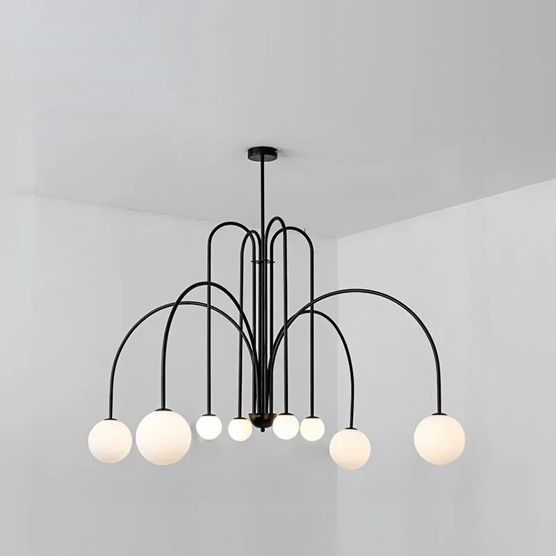 Suspension LED métal 8 ampoules