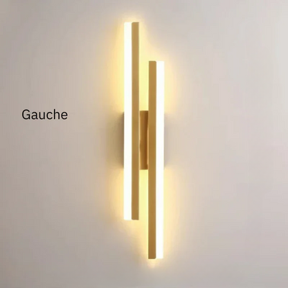 Applique murale LED design doré