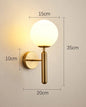 Applique murale Led boule lumineuse dorée dimensions