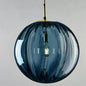 Lustre moderne en verre teinté LED