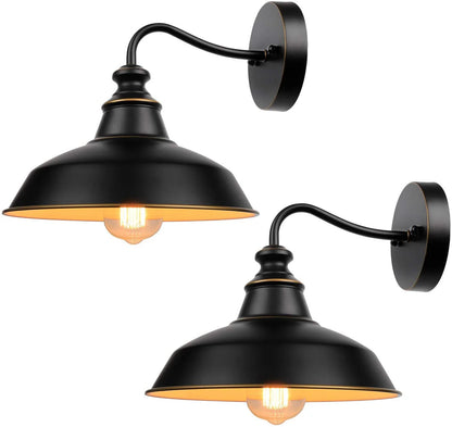 Applique murale rétro style loft noir