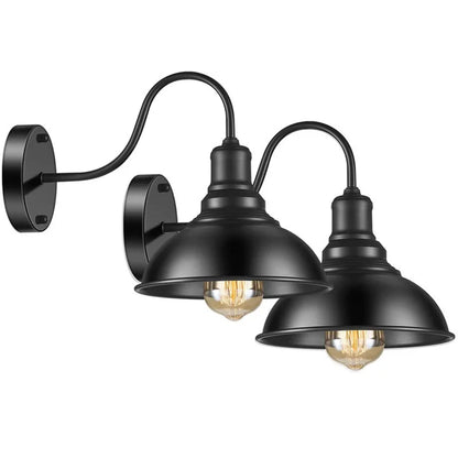 Applique murale rétro style loft noir