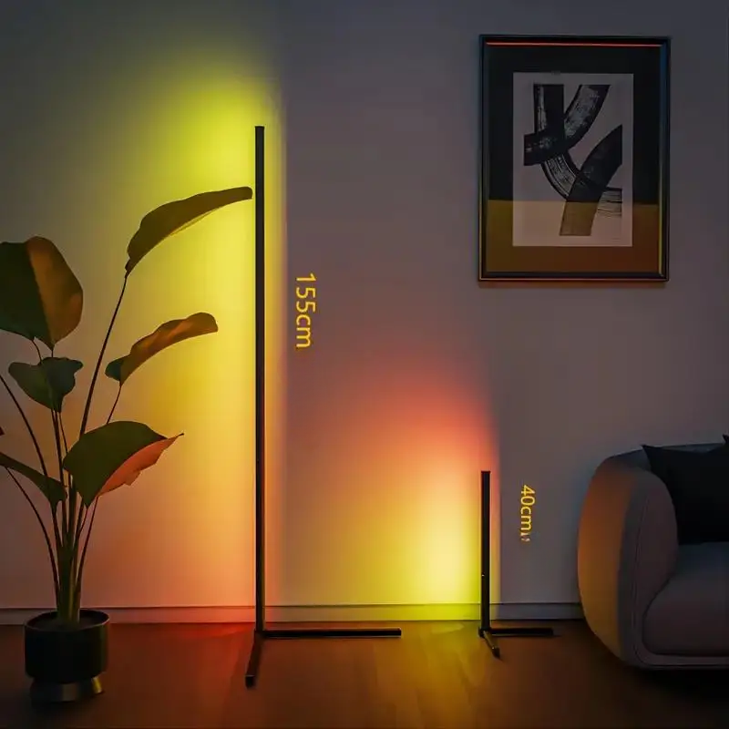 Lampadaire_d_angle_LED_RGB mesures 155cm et 40cm