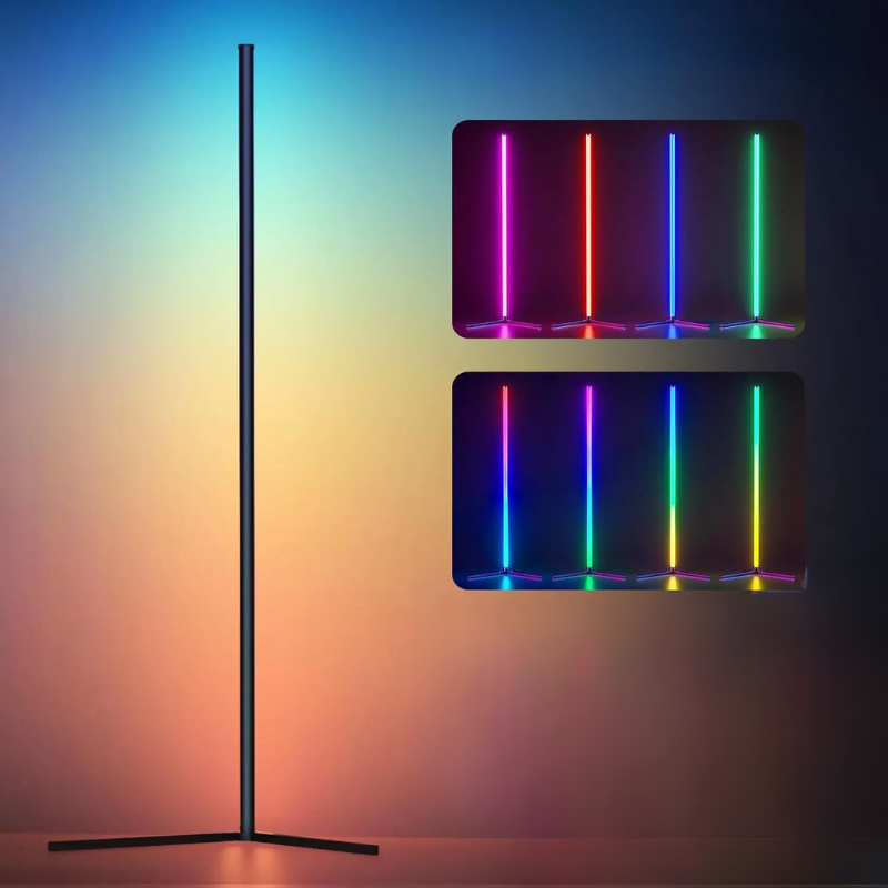 Lampadaire_d_angle_LED_RGB présentation des différentes  couleurs