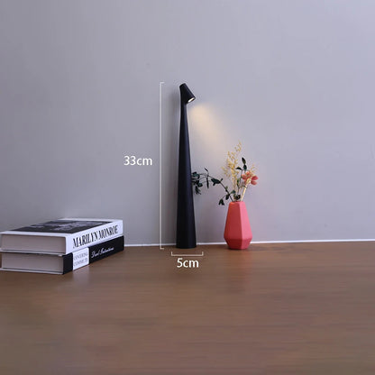 Lampe LED de bureau design rechargeable Noire