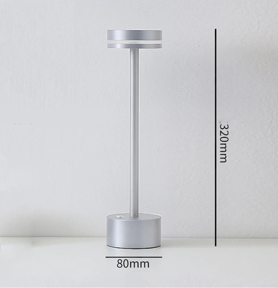 Lampe de bureau champignon LED Moderne Design Argenté