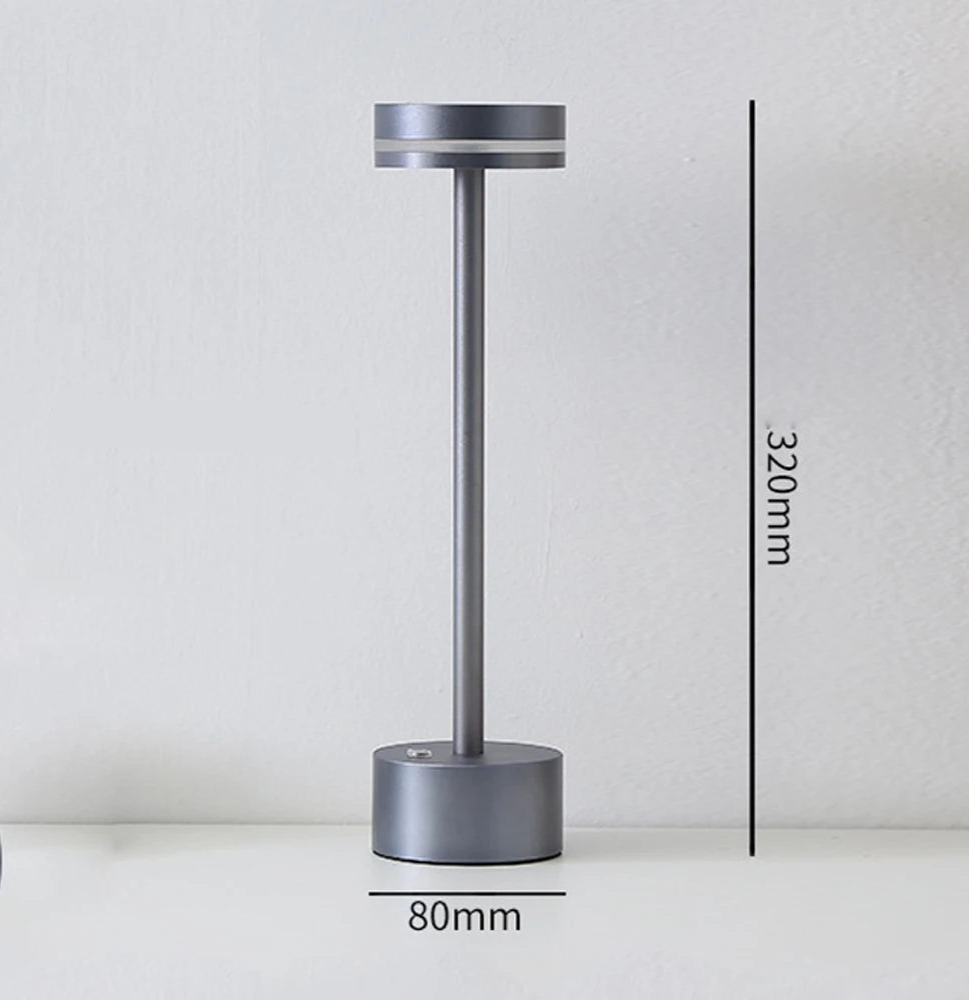 Lampe de bureau champignon LED Moderne Design Grise