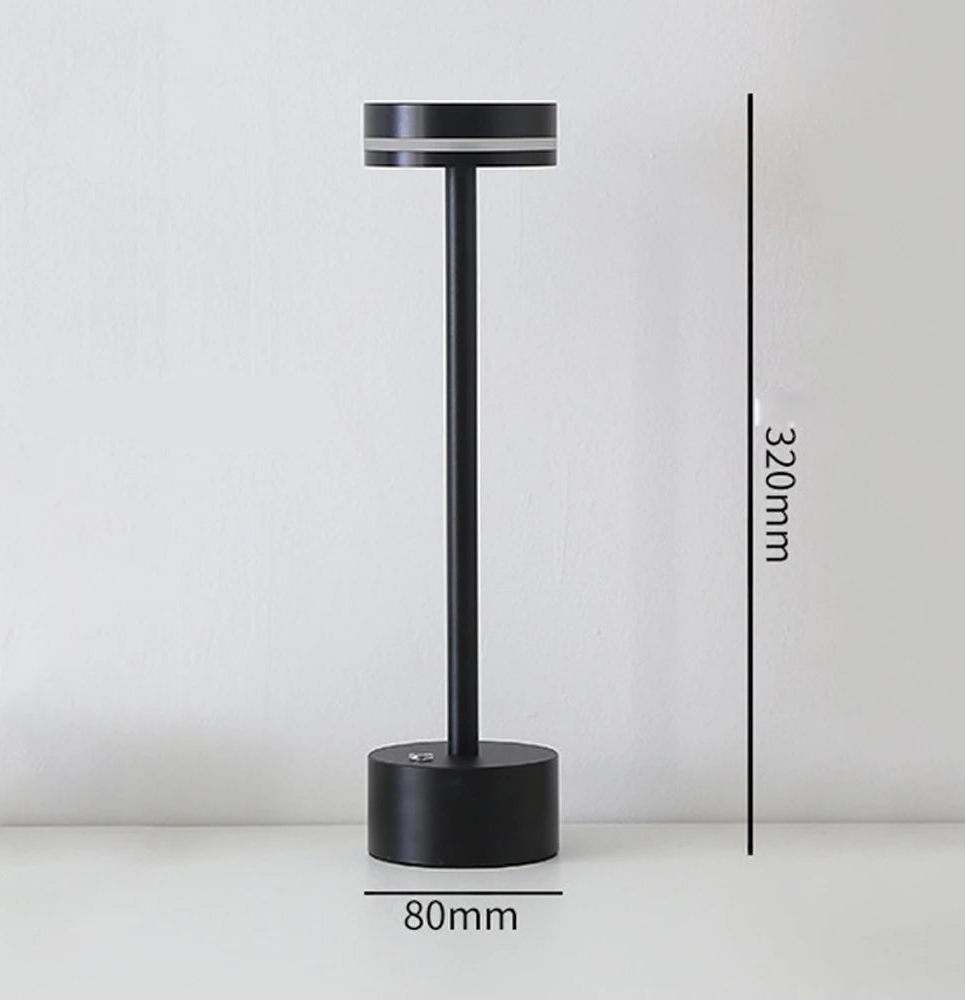 Lampe de bureau champignon LED Moderne Design Noire