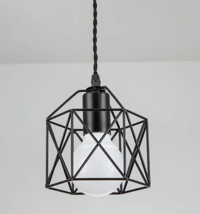 Lustre Fer Design Noir 2