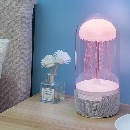 Lampe méduse LED enceinte Bluetooth