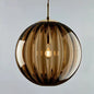 Lustre moderne en verre teinté LED