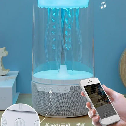 Lampe méduse LED enceinte Bluetooth