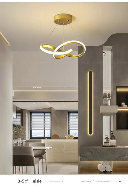Lustre Design et Moderne Doré