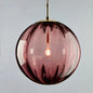 Lustre moderne en verre teinté LED