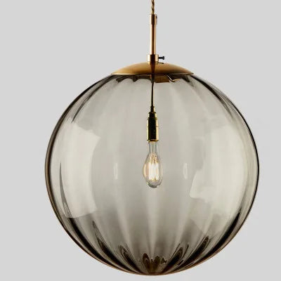 Lustre moderne en verre teinté LED