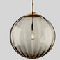 Lustre moderne en verre teinté LED