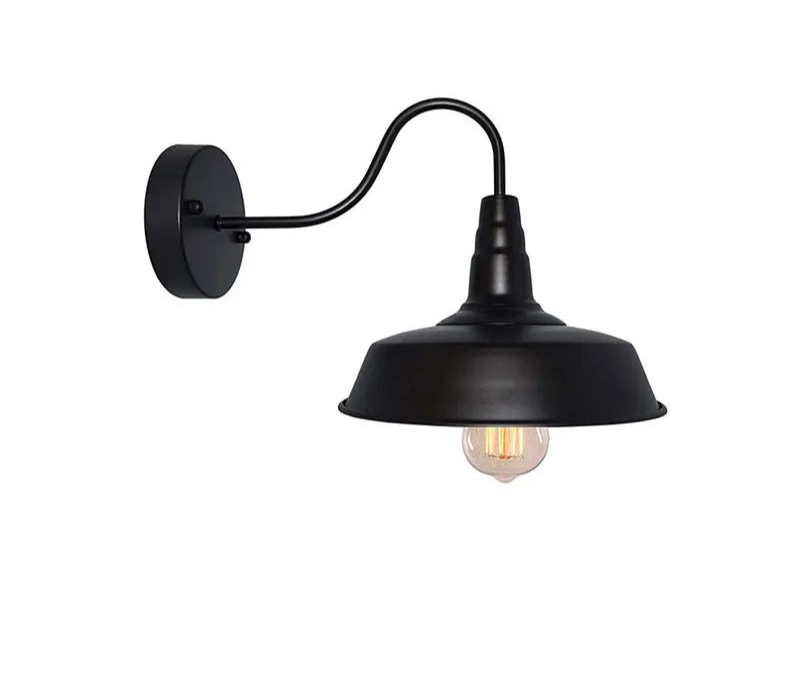 Applique murale rétro style loft noir