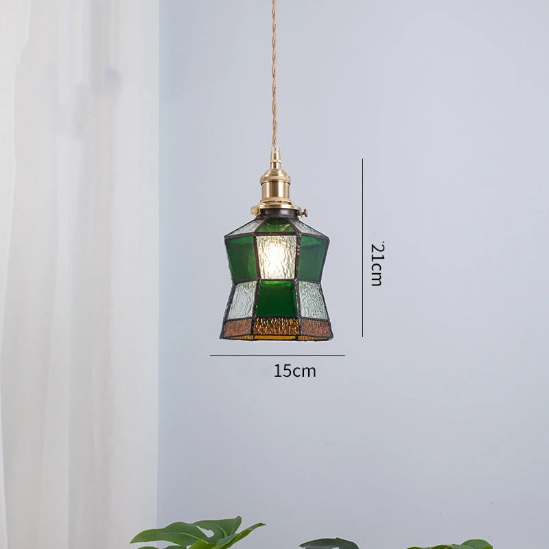 Suspension vintage en treillis nordique