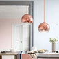 Suspension moderne en forme de boule en verre or rose