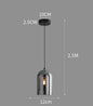 Suspension Moderne en Verre LED Gris