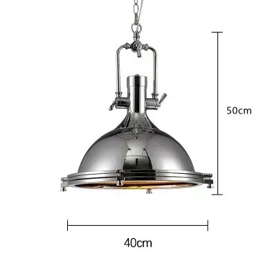 Suspension loft industriel nordique argenté