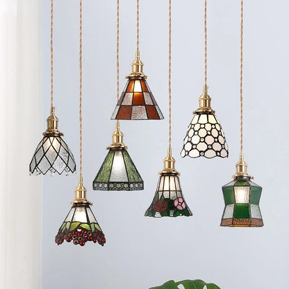 Suspension vintage en treillis nordique