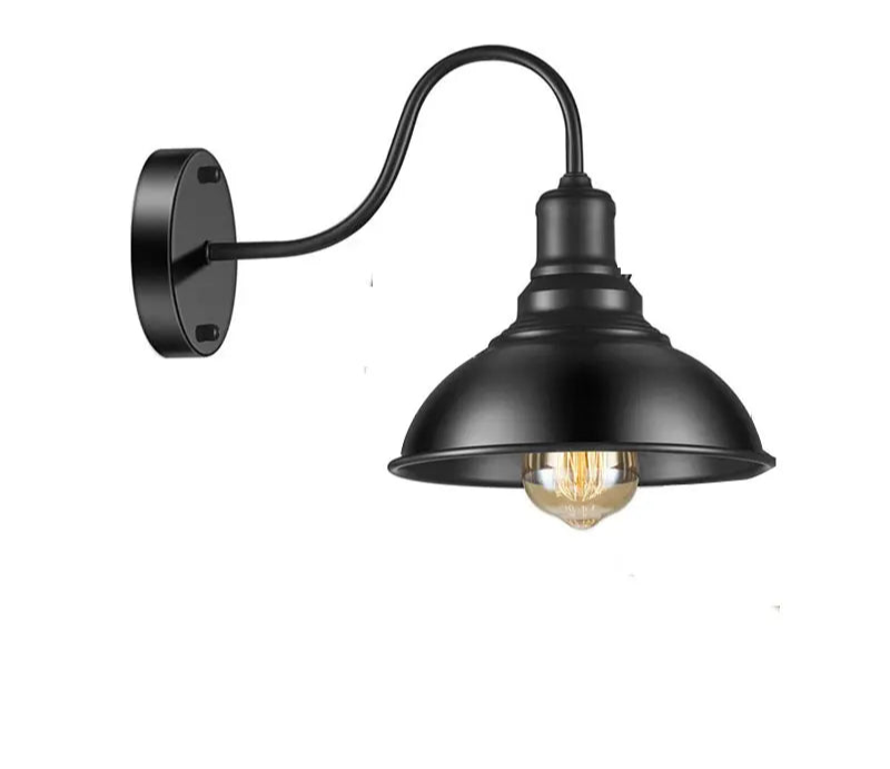 Applique murale rétro style loft noir
