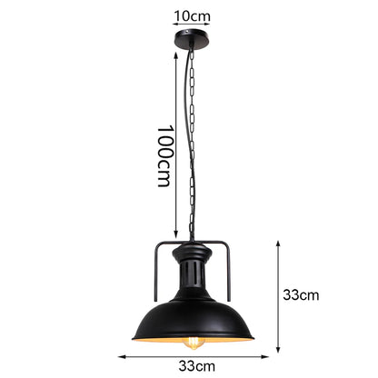 Suspension design loft noire rétro