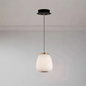 Suspension en verre blanc LED style japonais