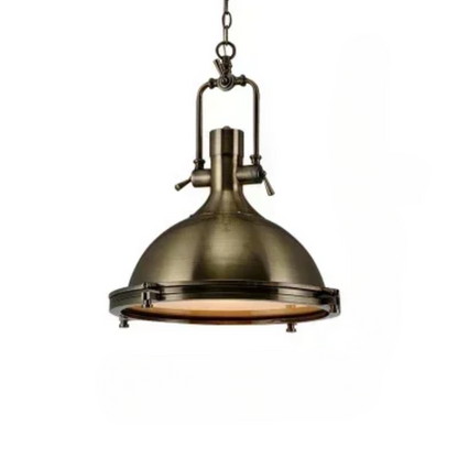 Suspension industrielle rétro bronze