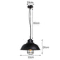 Suspension métal noir rétro LED