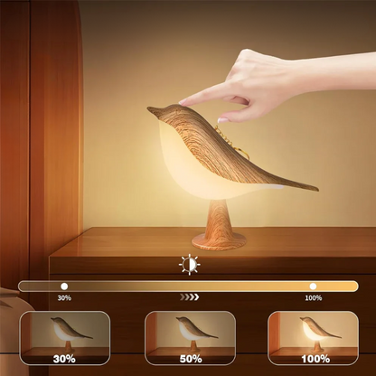 Veilleuse oiseau en bois dimmable