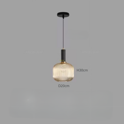 Lustre rétro en verre coloré
